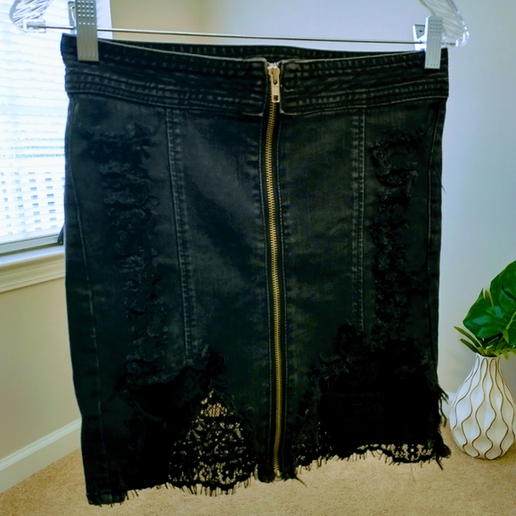 Doubleone.K Black Jean Mini Skirt - Picture 9 of 12